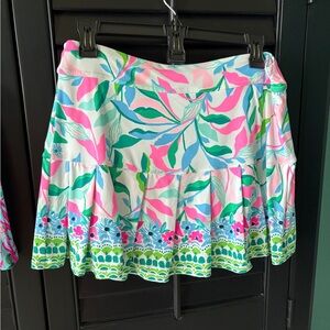 Floral Lilly Pulitzer Print Skirt in Pink and Green